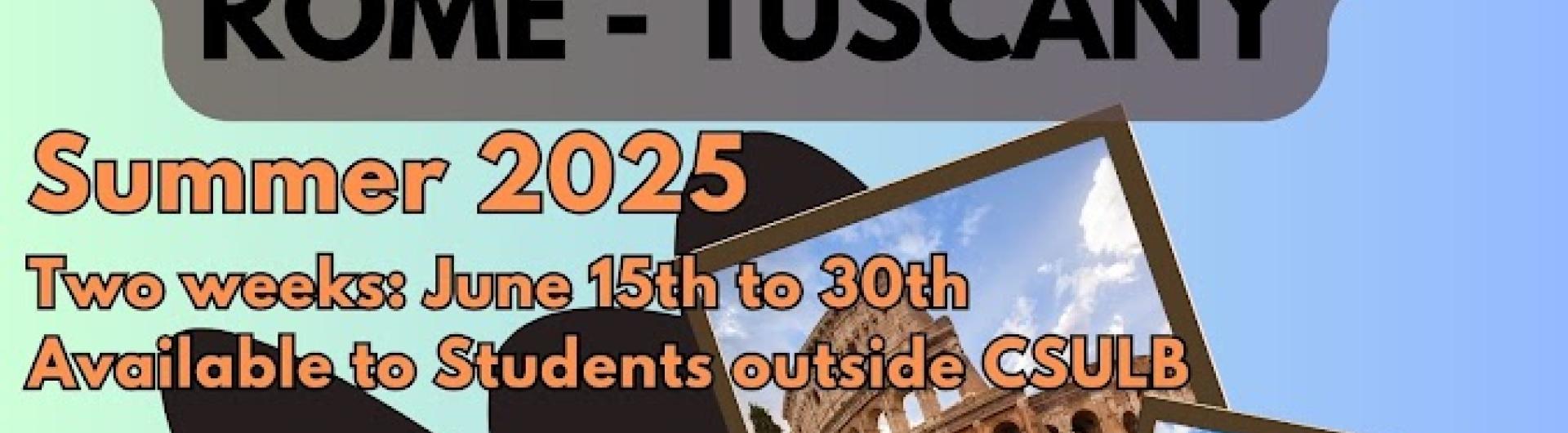 flyer for Dr Cooper's classes in Italy