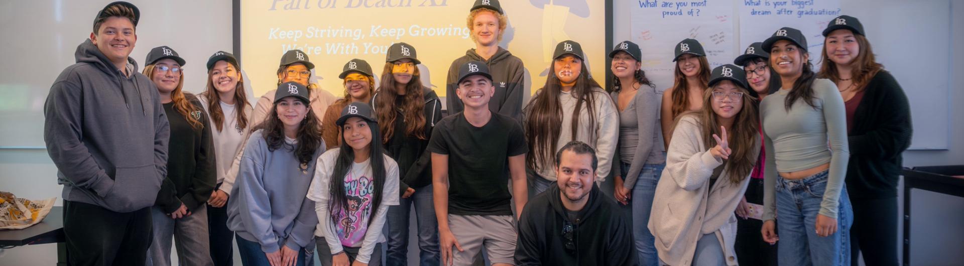 Students posing for picture 