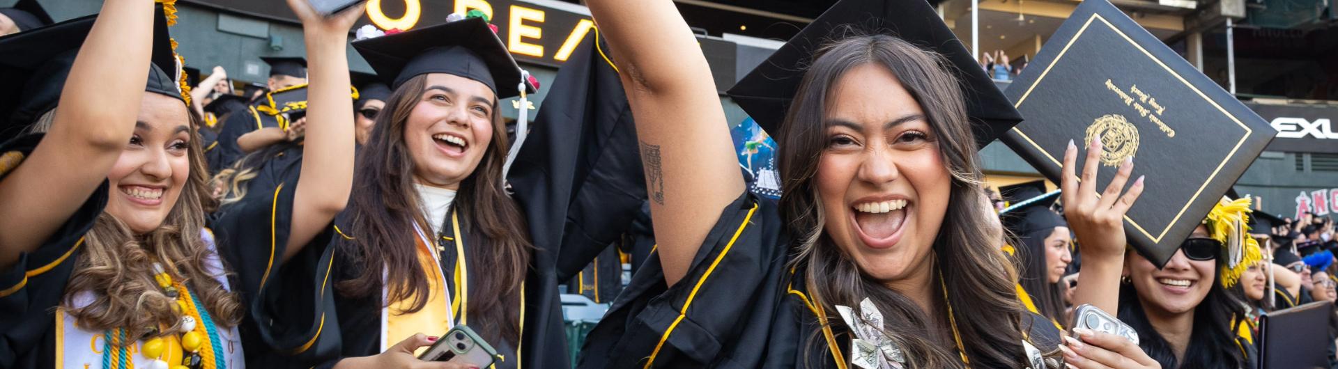 Graduates celebrating at 2025 Commencement