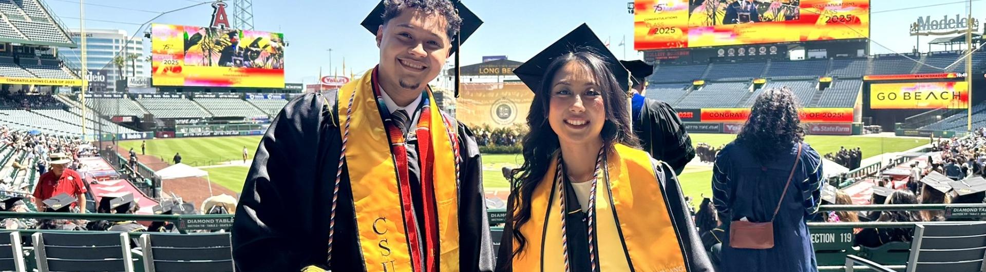 grads at Angel Stadium