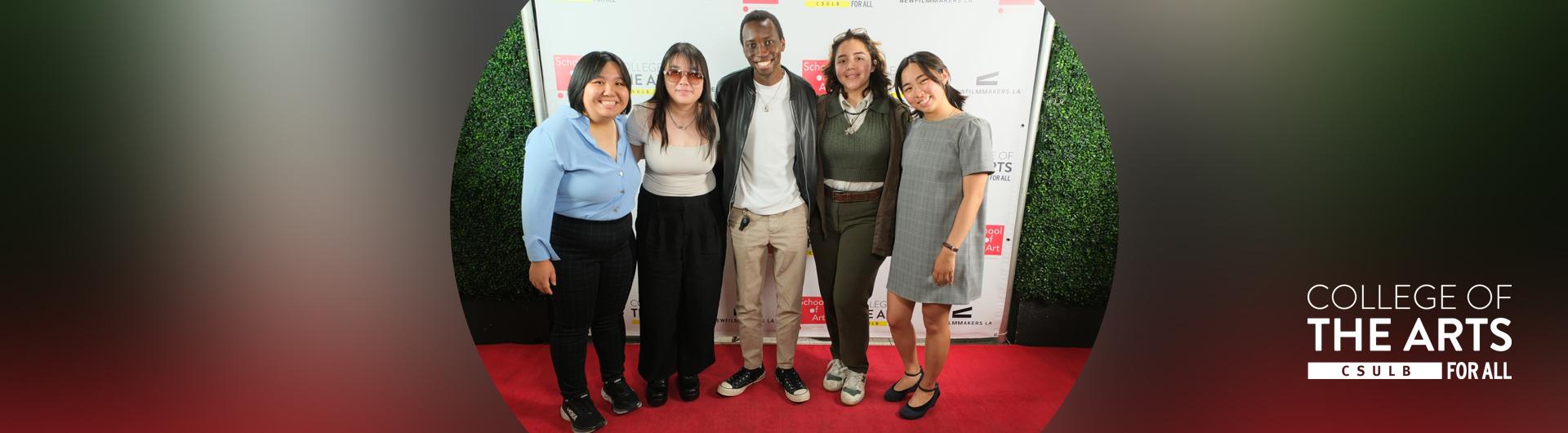 Diverse students at an animation festival.