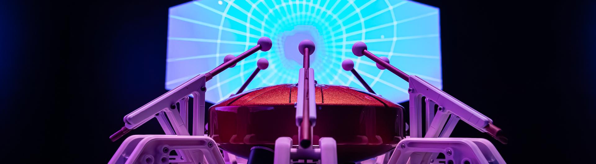 Cosmic Bloom multimedia art exhibition installation detail