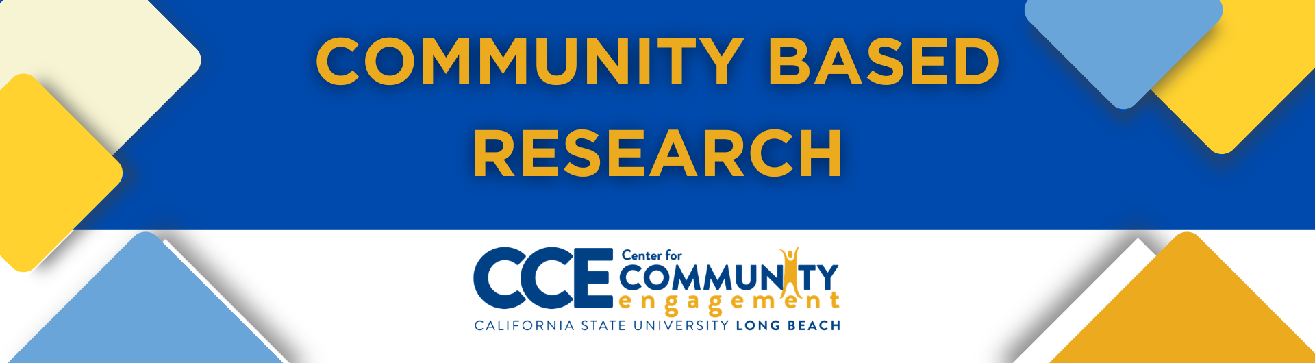 community based research banner, no images