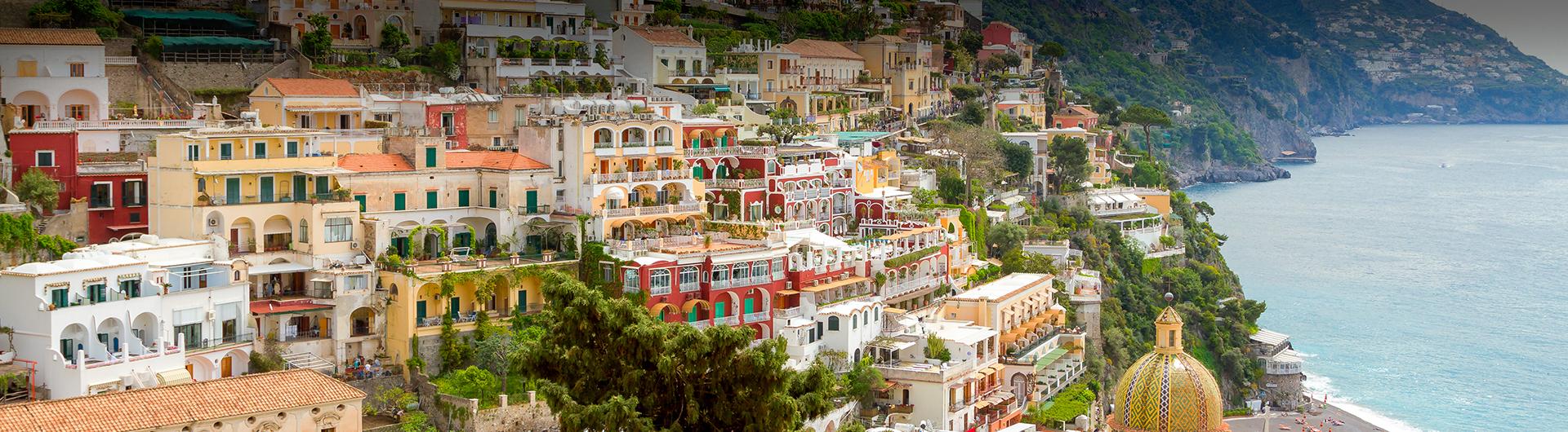 City by the ocean in Italy