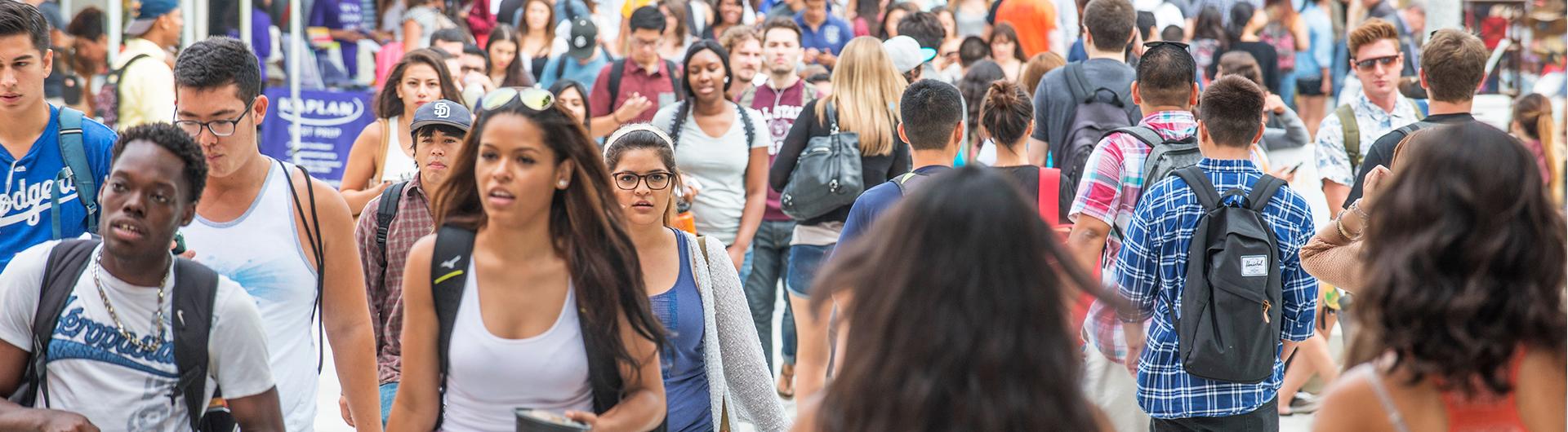 crowd of students