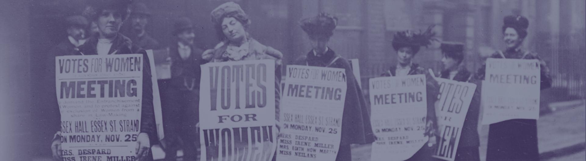 women protesting vote