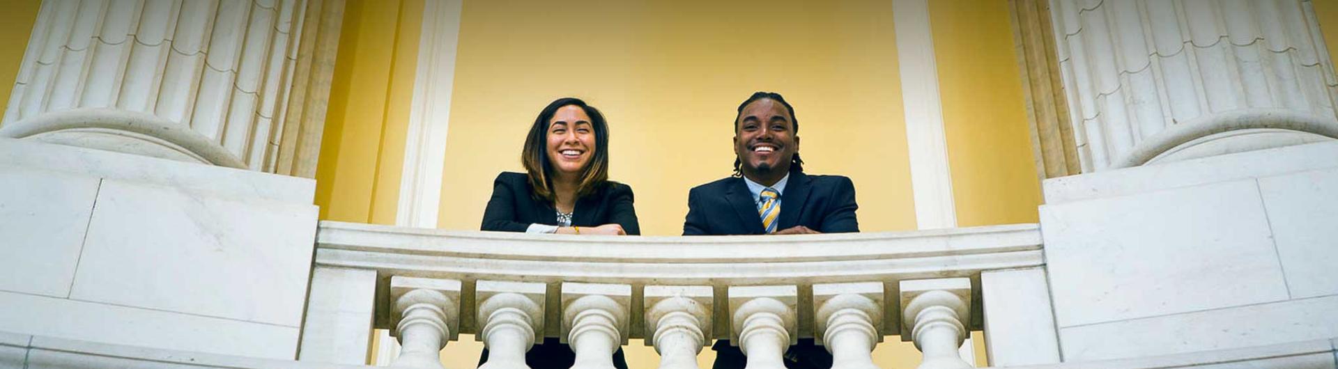 Dominque Vera and Keyon Anderson pose for a photo during their D.C. visit.