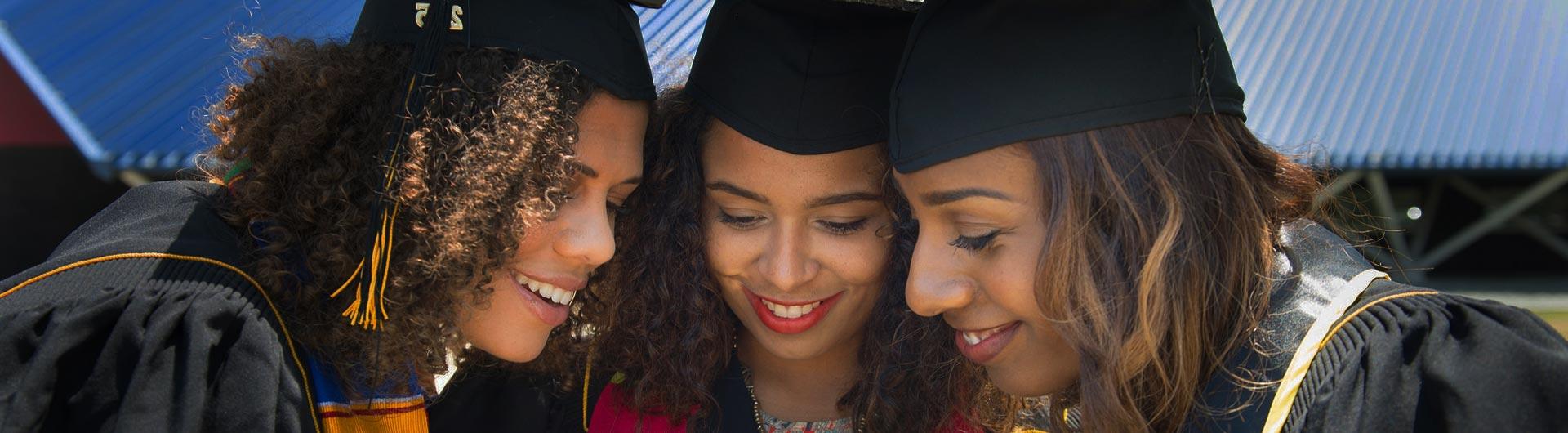 Graduating students near Walter Pyramid