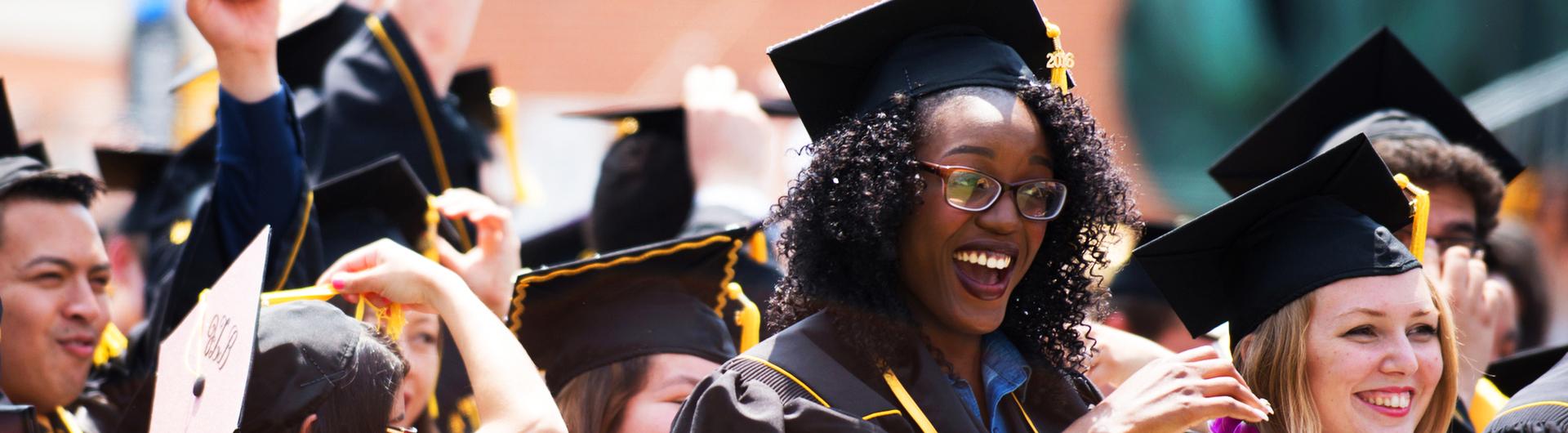 CSULB graduates at the Commencement ceremony.