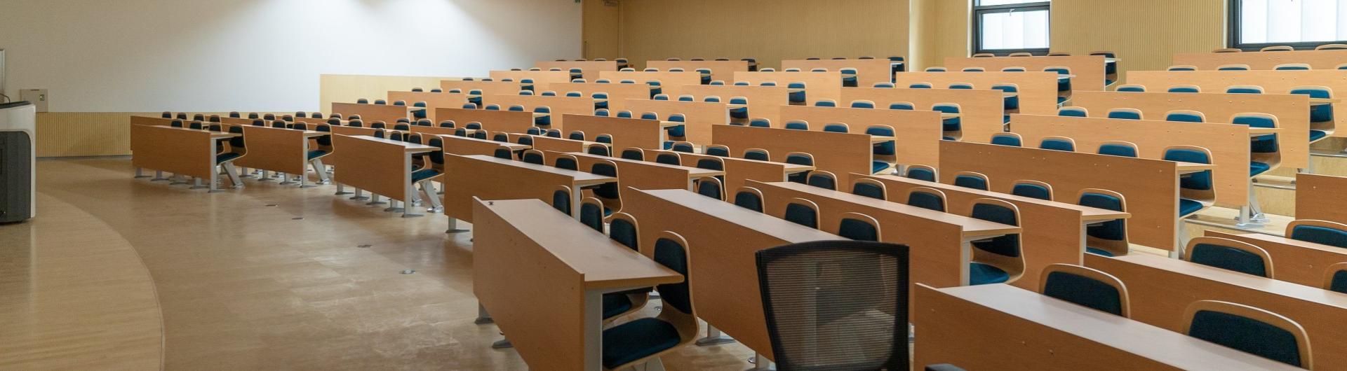 View of empty classroom