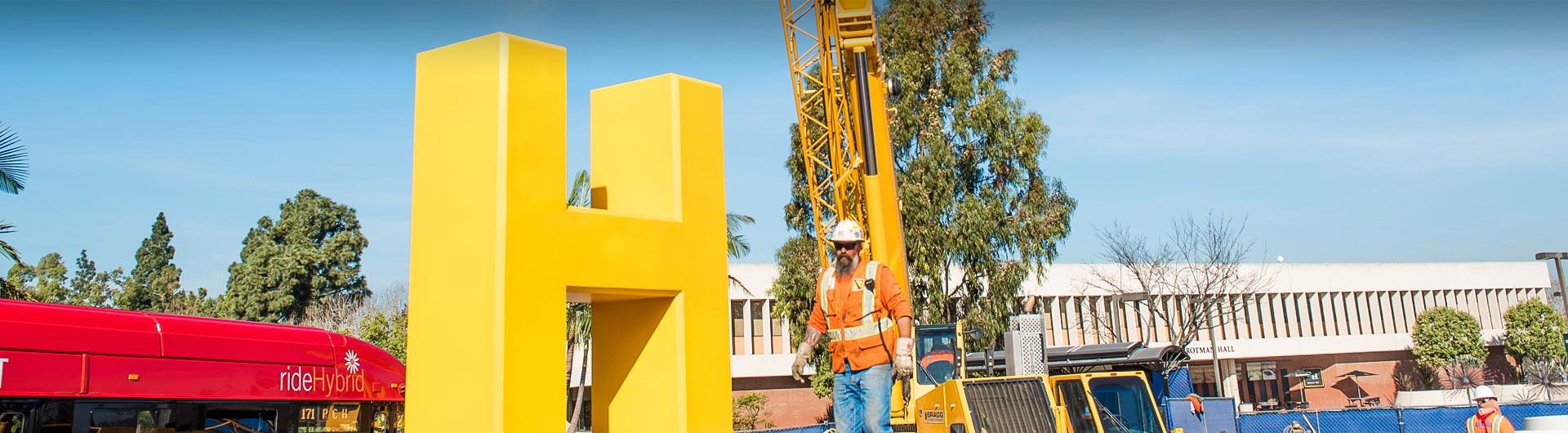 GoBeach letters construction