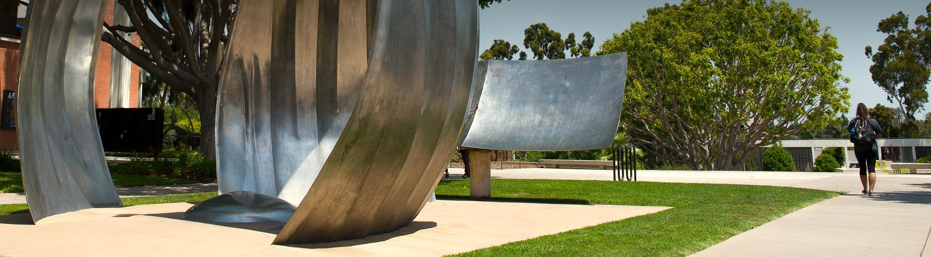 Students walk on campus