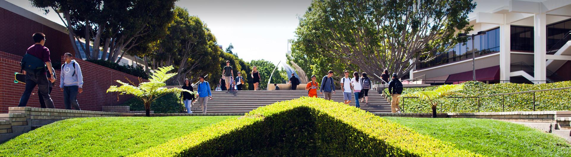 Students near the Student Union