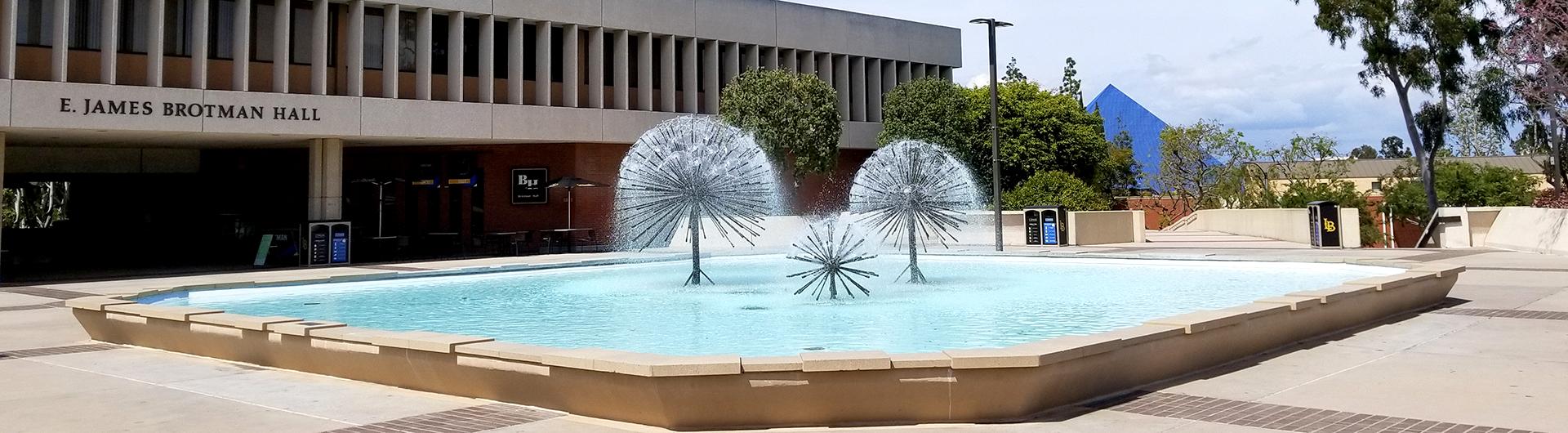 Lyman Lough fountain at Brotman Hall