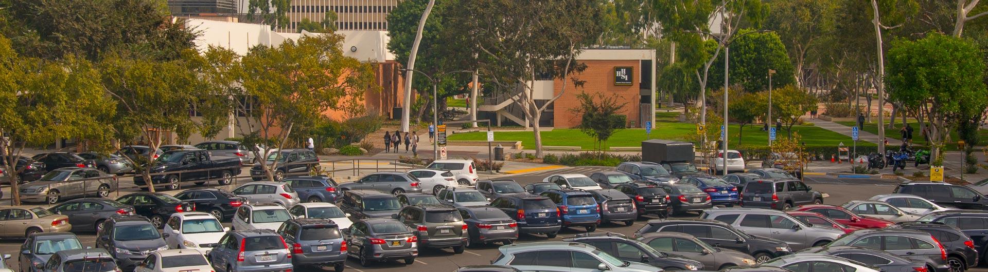 Cars parked on the CSULB Campus