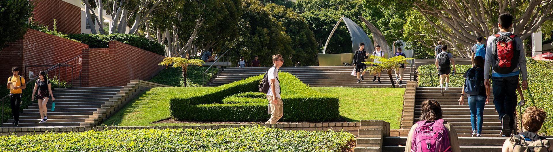 Students on campus on first day 