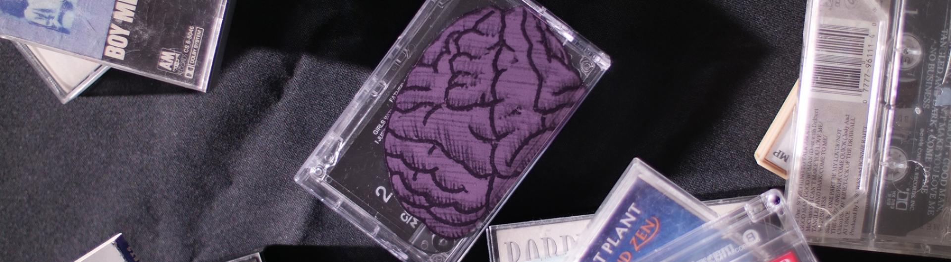 Audio Cassettes with a paper brain