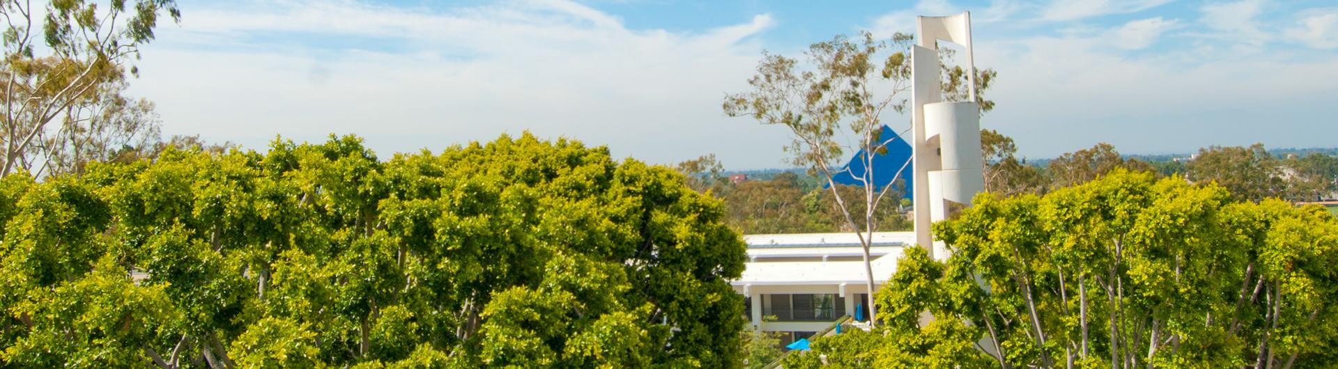 Campus View of the Pyramid and the Carlson Bloc Tower