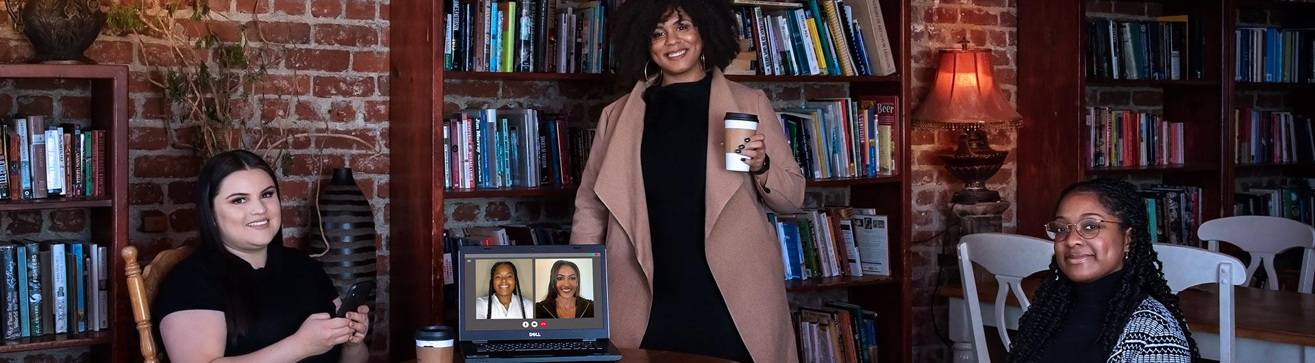 Professor Amber Johnson and team members gather