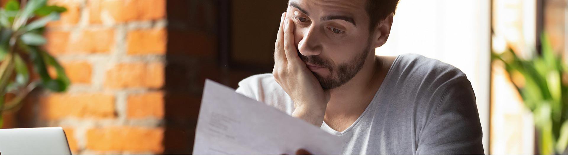 Person reading a document