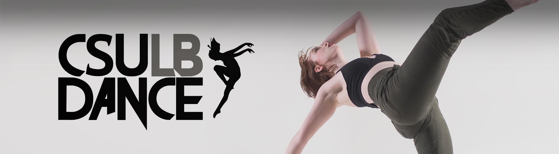 CSULB Dance Logo with dancer extending leg