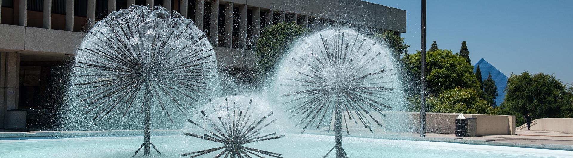 Lyman Lough fountain at Brotman Hall