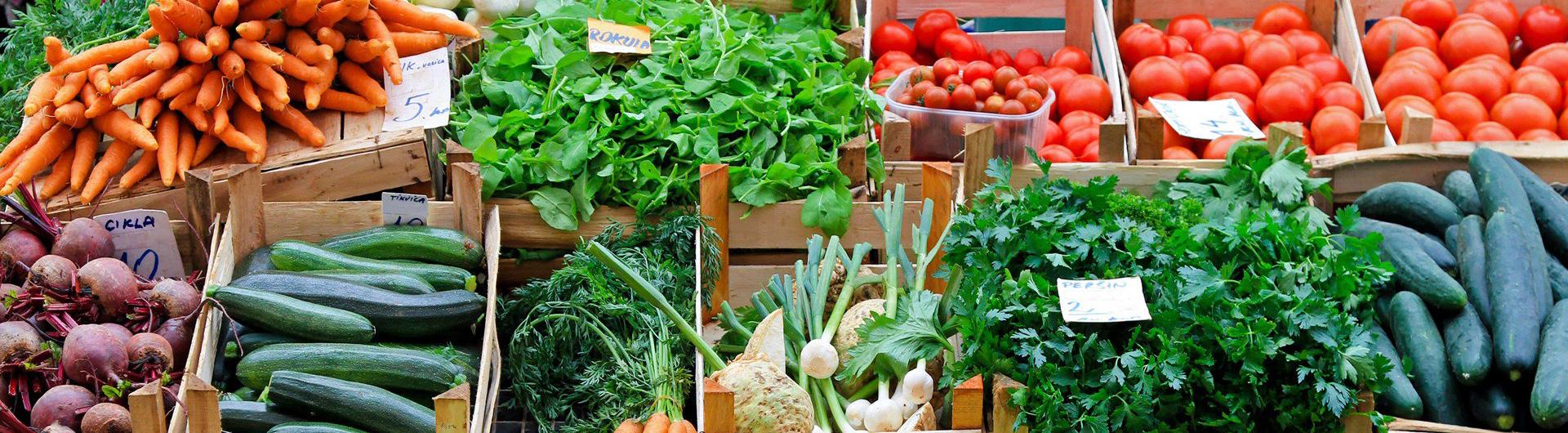 Farmer's market vegetables and fruits