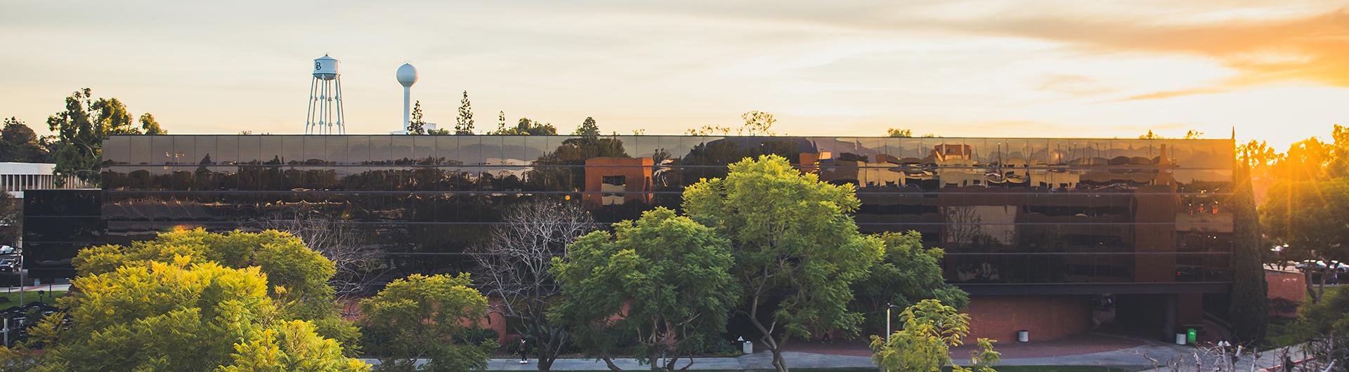 College of Business Building at Sunset