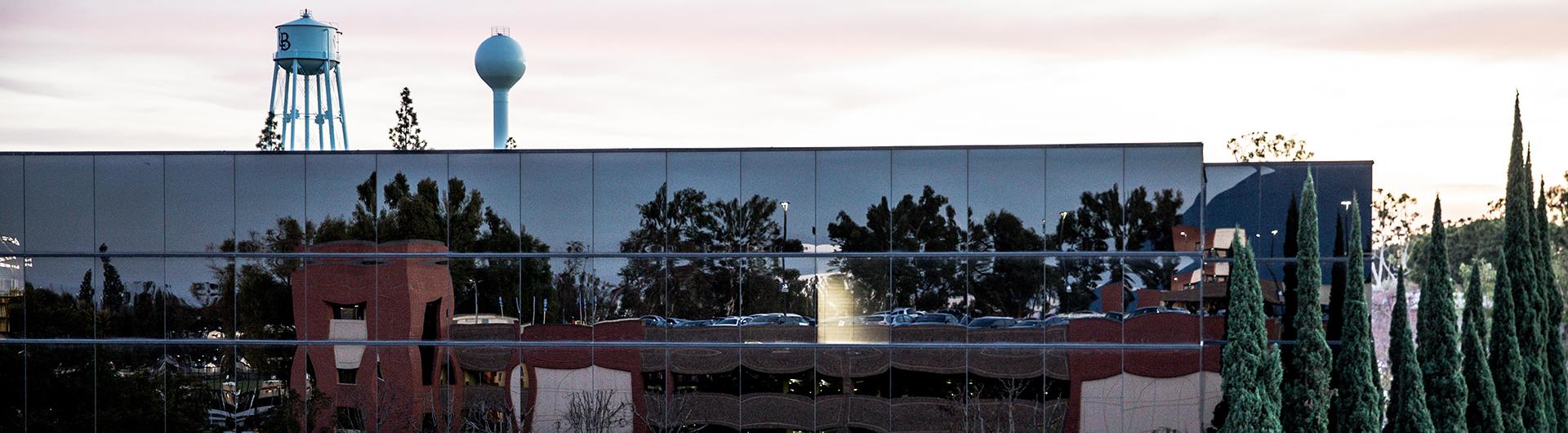 College of Business Building at Sunset