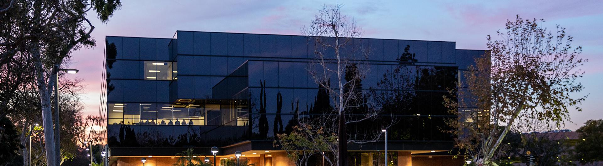 College of Business Building at Sunset