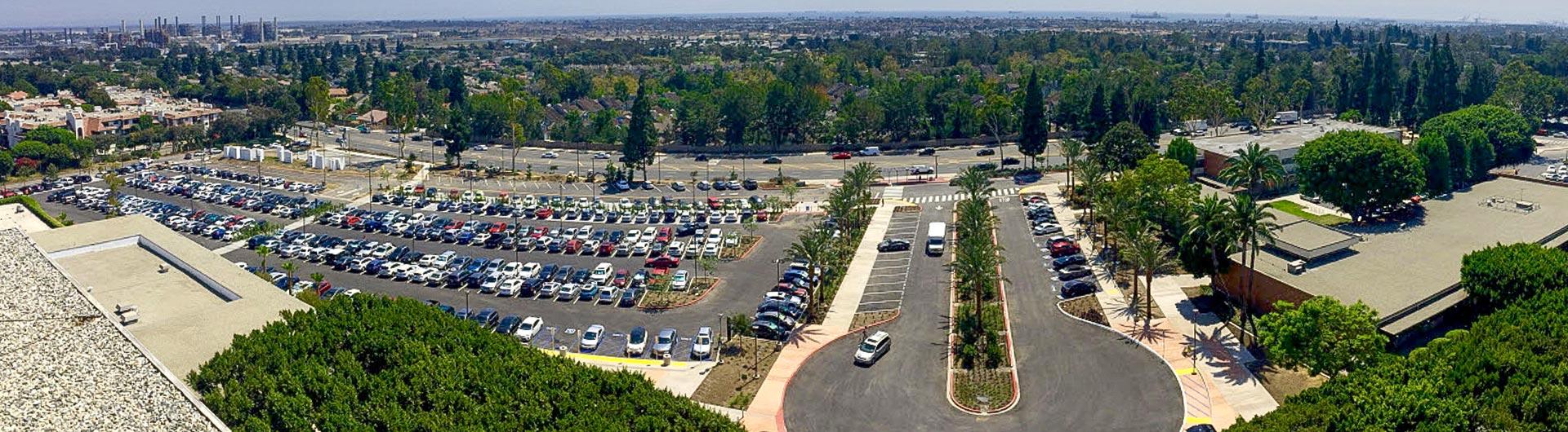 Aerial view overlooking lot 7