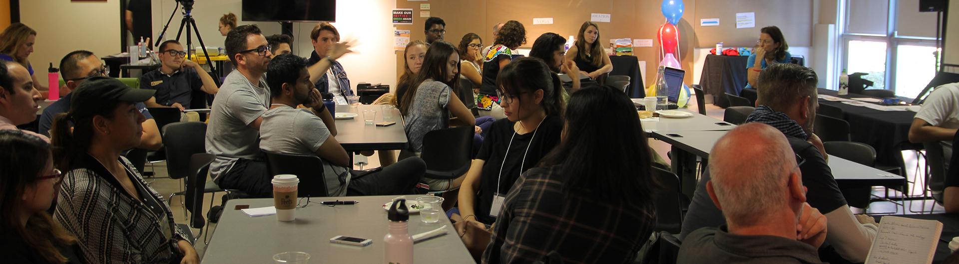 Photo of 2017 Climathon students and faculty workshopping