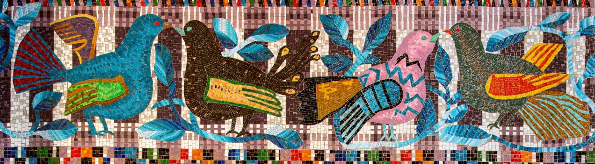 millard sheets mosaic mural, untitled, 1975, photo by sean dufrene