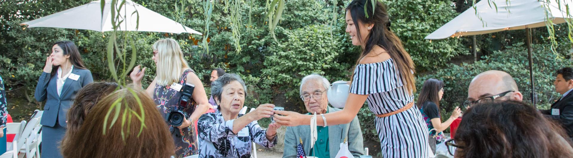 Students, parents meet at Japanese Garden