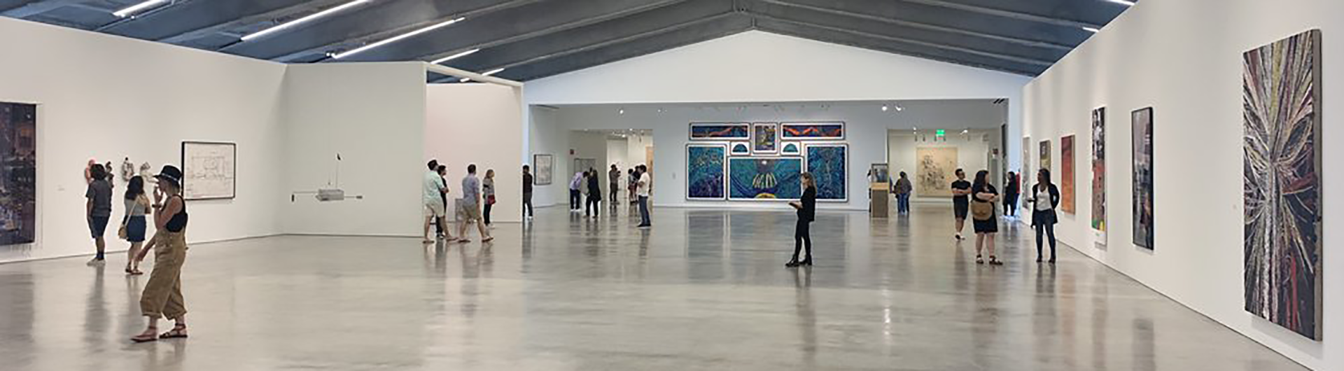 Interior view of a gallery at the Marciano Art Foundation
