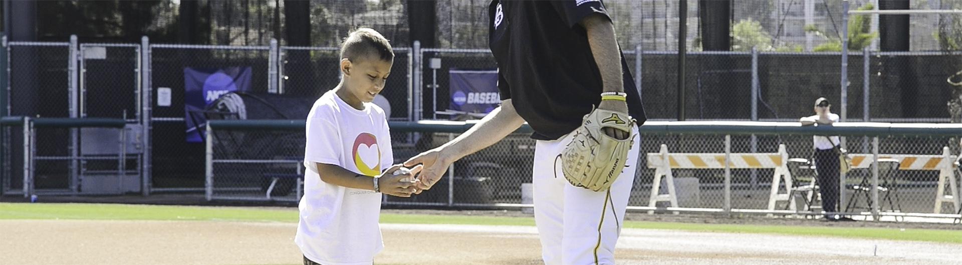 cancer kid with Dirtbags player