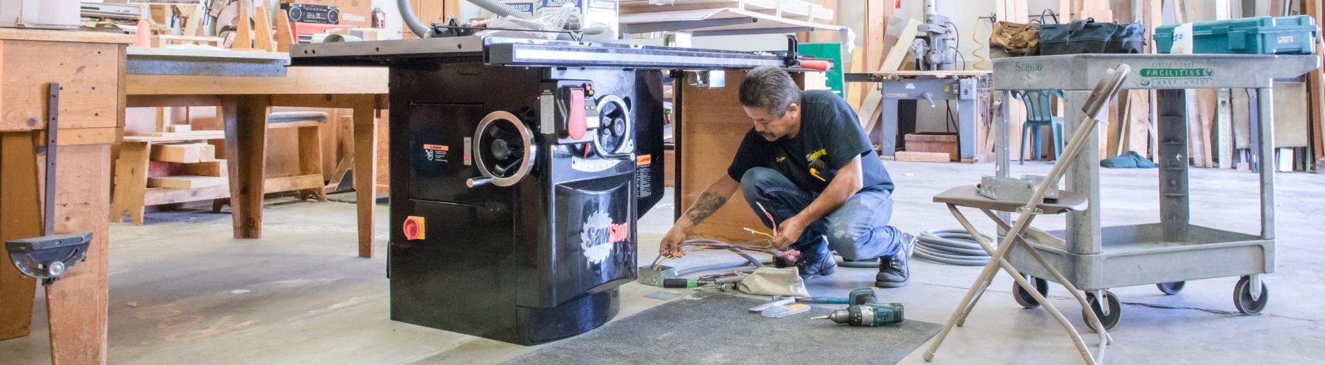 Employee Working on Equipment