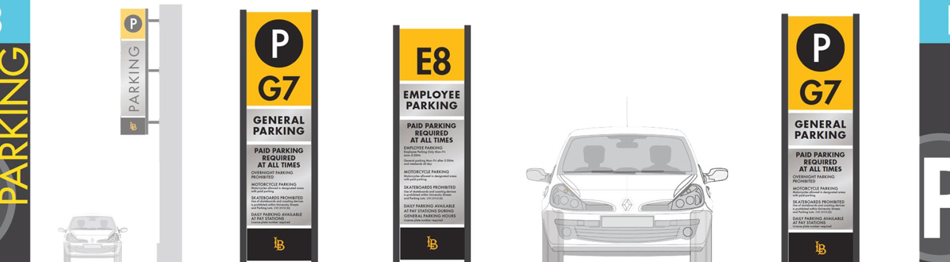 Artist rendition of new parking signage