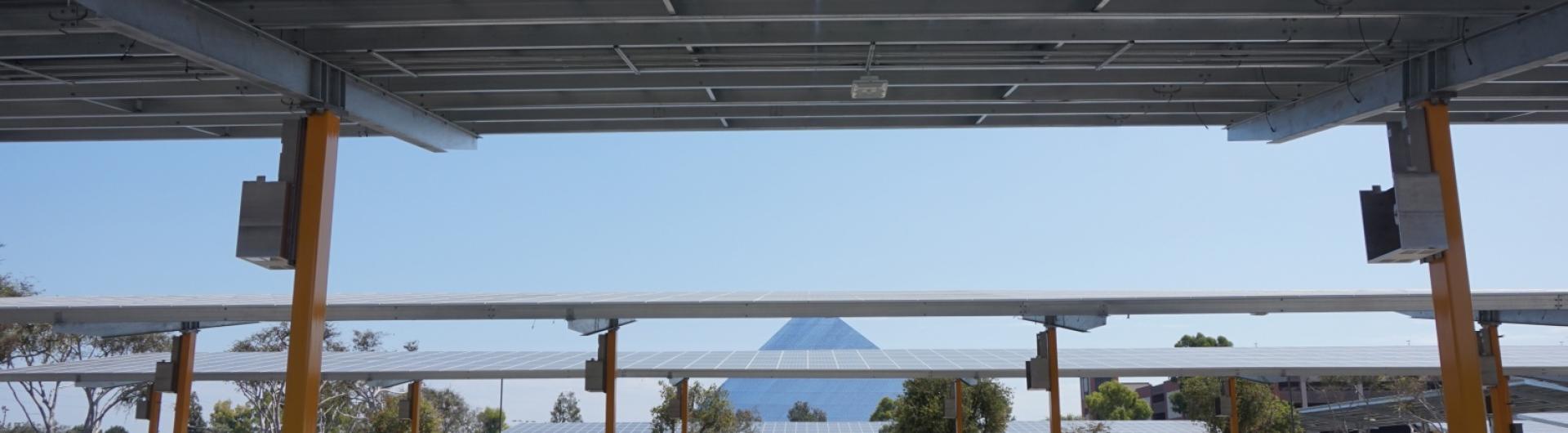 Photo of Cal State Long Beach solar panels