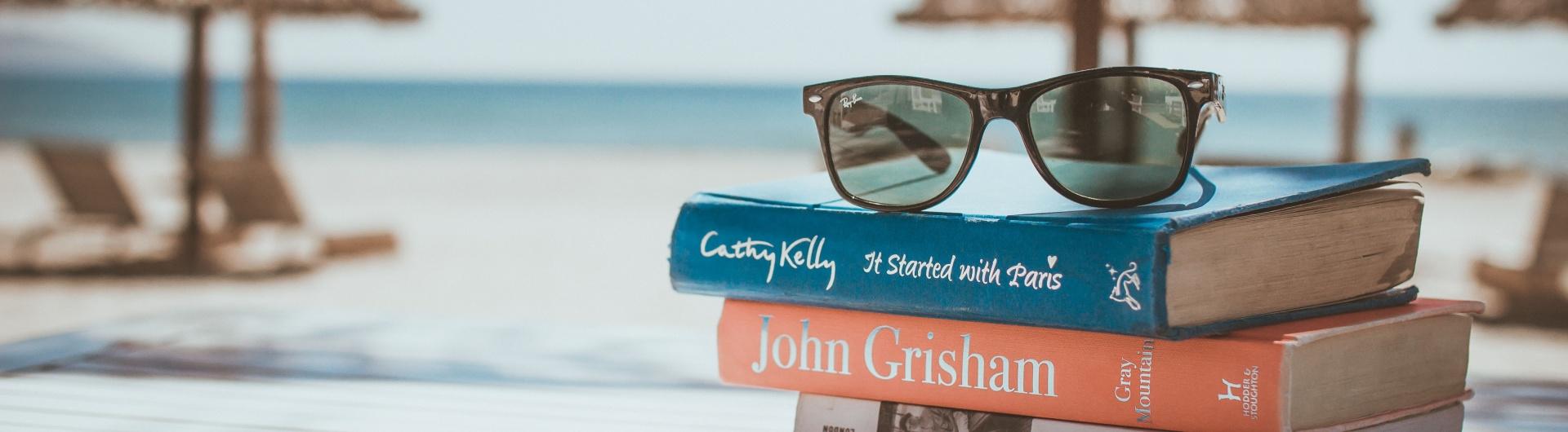 books on beach