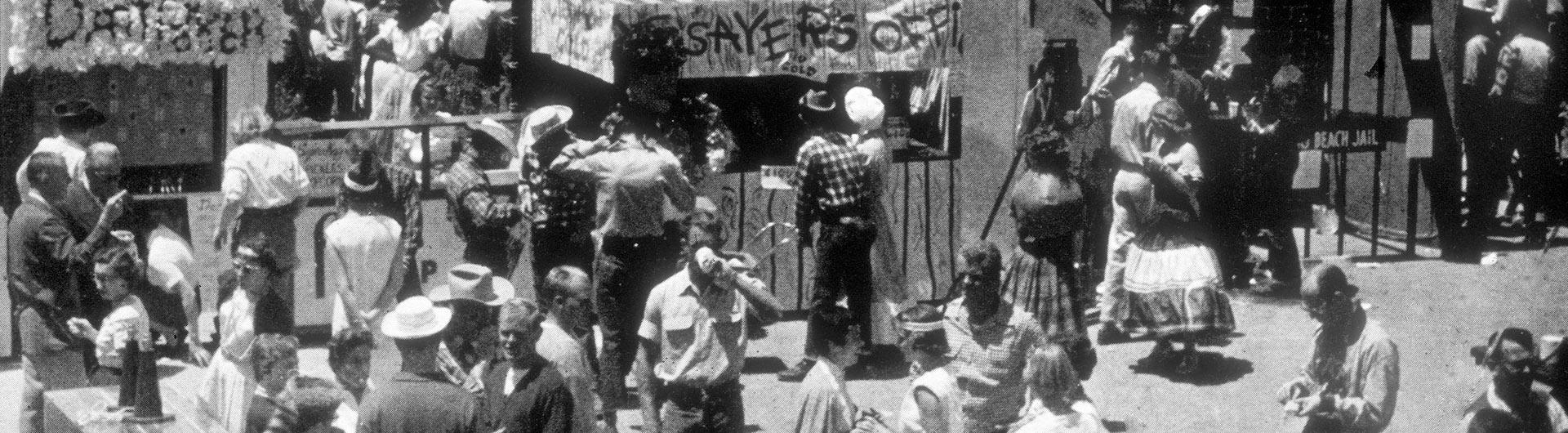 1950s image, students at a 49er event