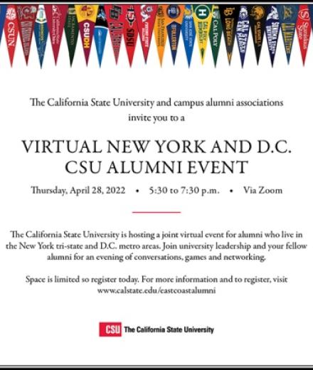 Virtual NY DC CSU Alumni Event