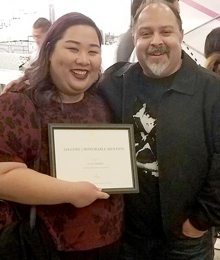 Photo of Honorable Mention recipient Francis Redublo with Professor Edward Perez
