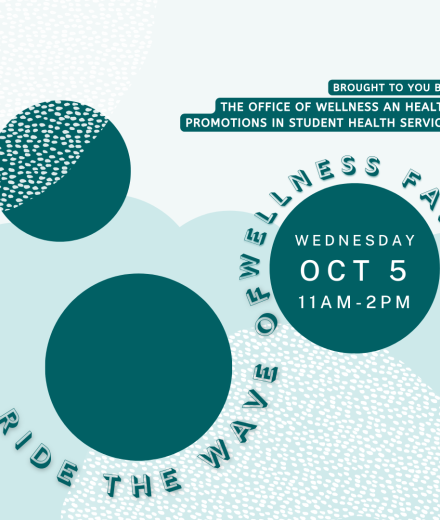 Sustainability Month 2022 Ride the Wave of Wellness Fair Graphic Place Holder 
