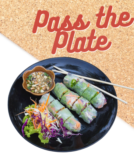 Pass the Plate Spring Rolls Event Graphic 