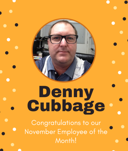 Employee of the Month Denny Cubbage