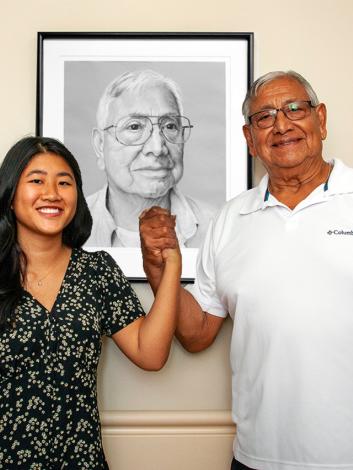 Dan Enriquez's portrait with student