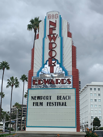 Newport Beach Film Festival sign