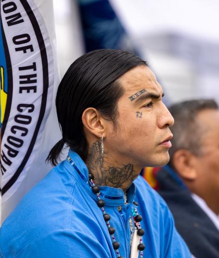 An attendee of the CSULB Pow Wow 2023