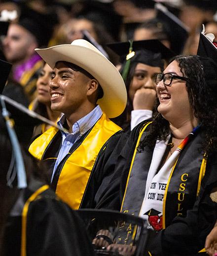 Latino student wearing cowboy hat